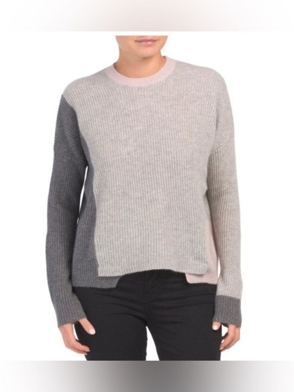 SKULL CASHMERE Colorblock Sweater XS